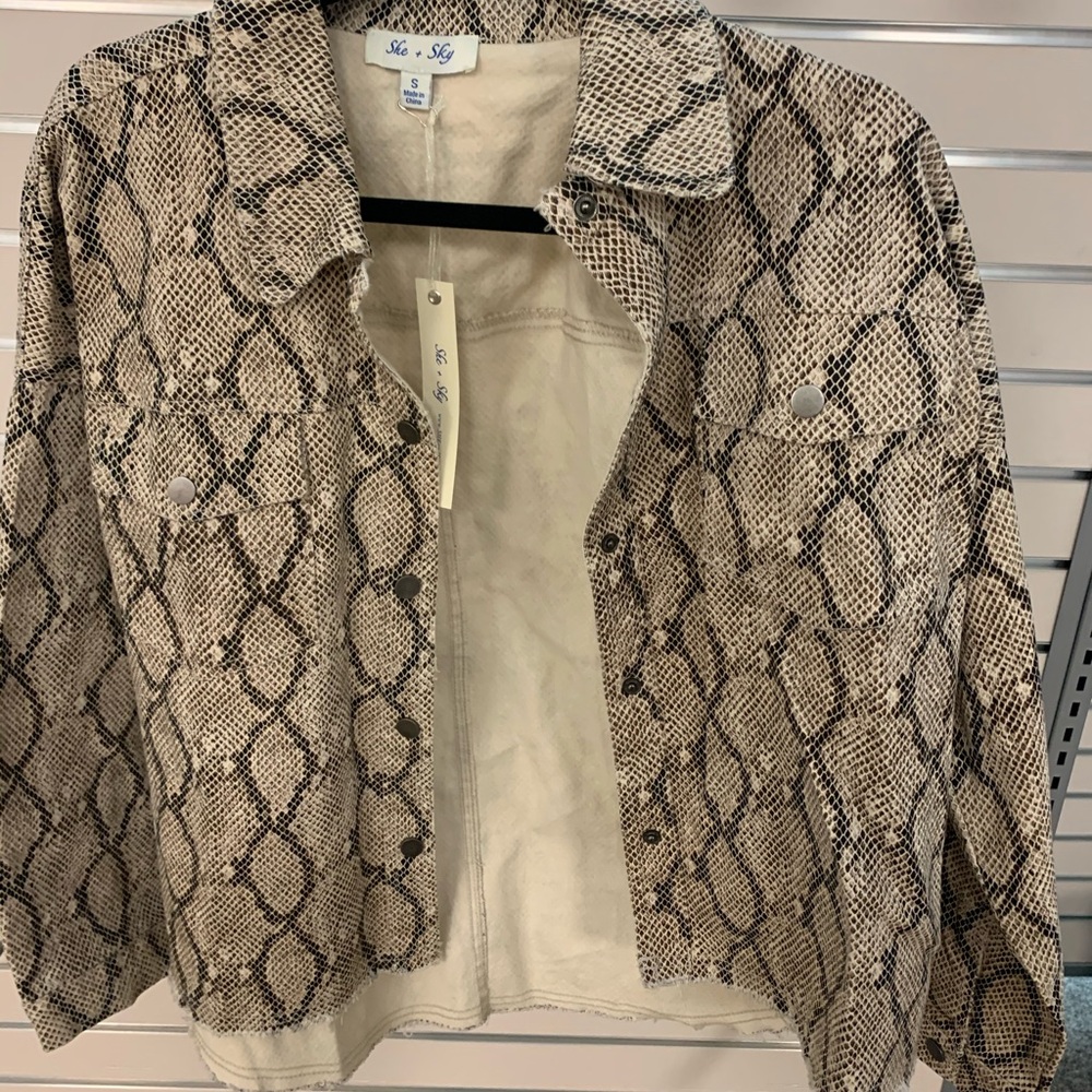 NWT snakeskin print jacket